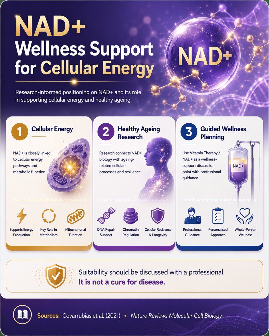 Cellular Energy Healthy Ageing Support for Vitamin Therapy NAD+ Cellular Energy Healthy Ageing Support for Vitamin Therapy NAD