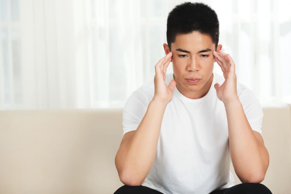 Men dealing with chronic stress
